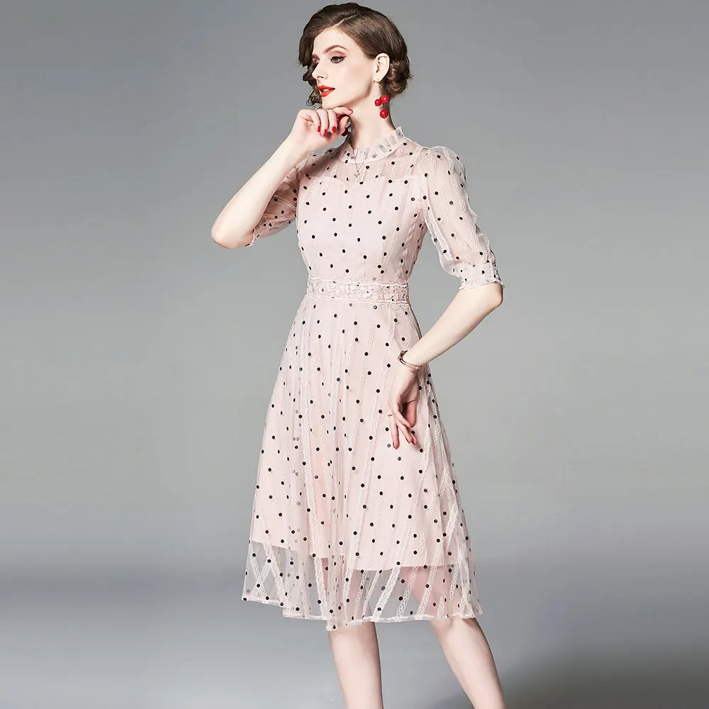 Женское вечернее платье Borisovich Элегантное повседневное в горошек английском