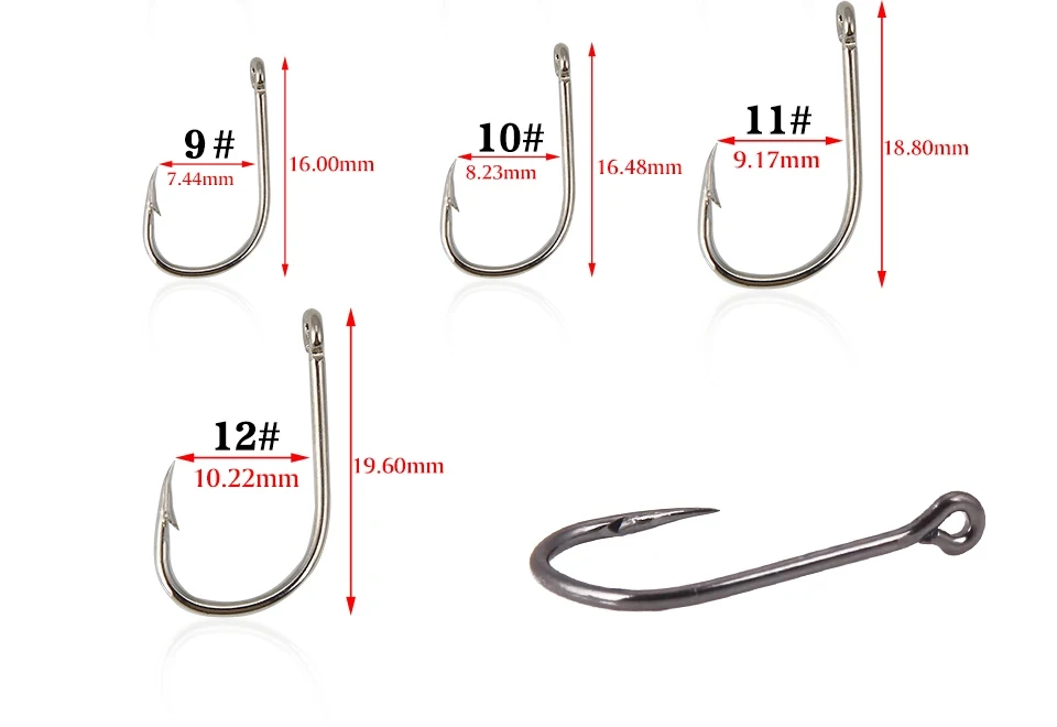 SEAPESCA 500 шт./лот Высокоуглеродистая сталь рыболовные крючки джиг крючок#3-#12 Размер рыболовные крючки с Fly рыболовные снасти Коробка JK413