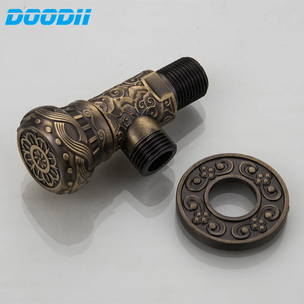 DooDii античный бронзовый угловой клапан 1/" malex1/2 аксессуары для кухни и ванной комнаты угловой клапан для туалетной раковины запорный клапан для туалета