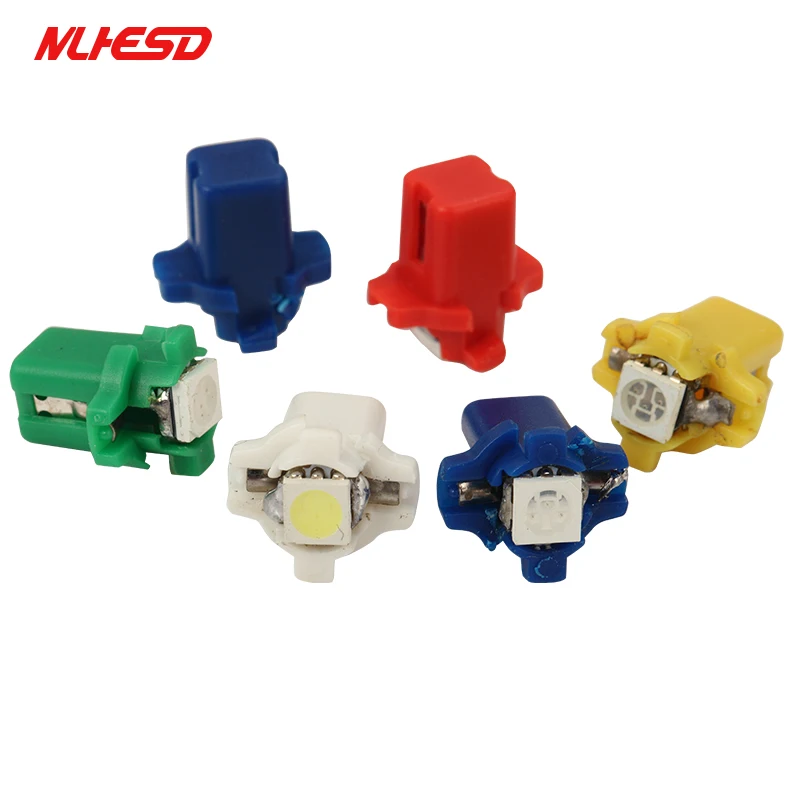 

100X led T5 B8.3 B8.3D 5050 smd 1 led Auto Wedge led Dashboard Indicator Instrument Light 12V white red blue yellow green 10pcs