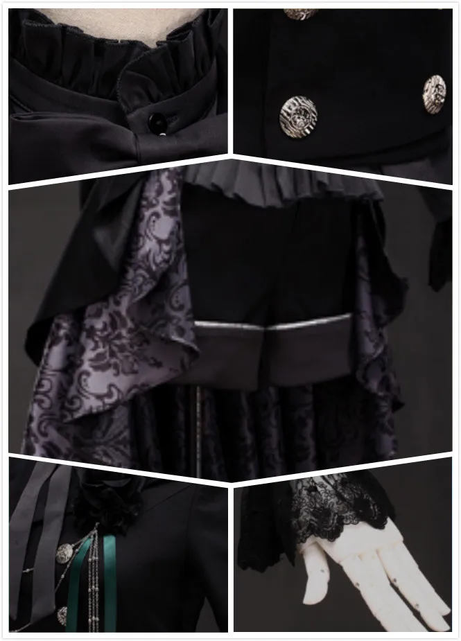Для костюма черного дьякона Черный Дворецкий Ciel Phantomhive одежда для косплея костюм черный Мужской Ежедневный костюм одежда мужской костюм