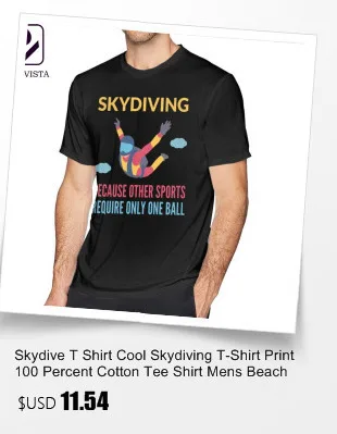 Футболка Skydive, коллекция FS, футболка с коротким рукавом, большие размеры, футболка, повседневная, 100 хлопок, футболка с принтом забавного человека