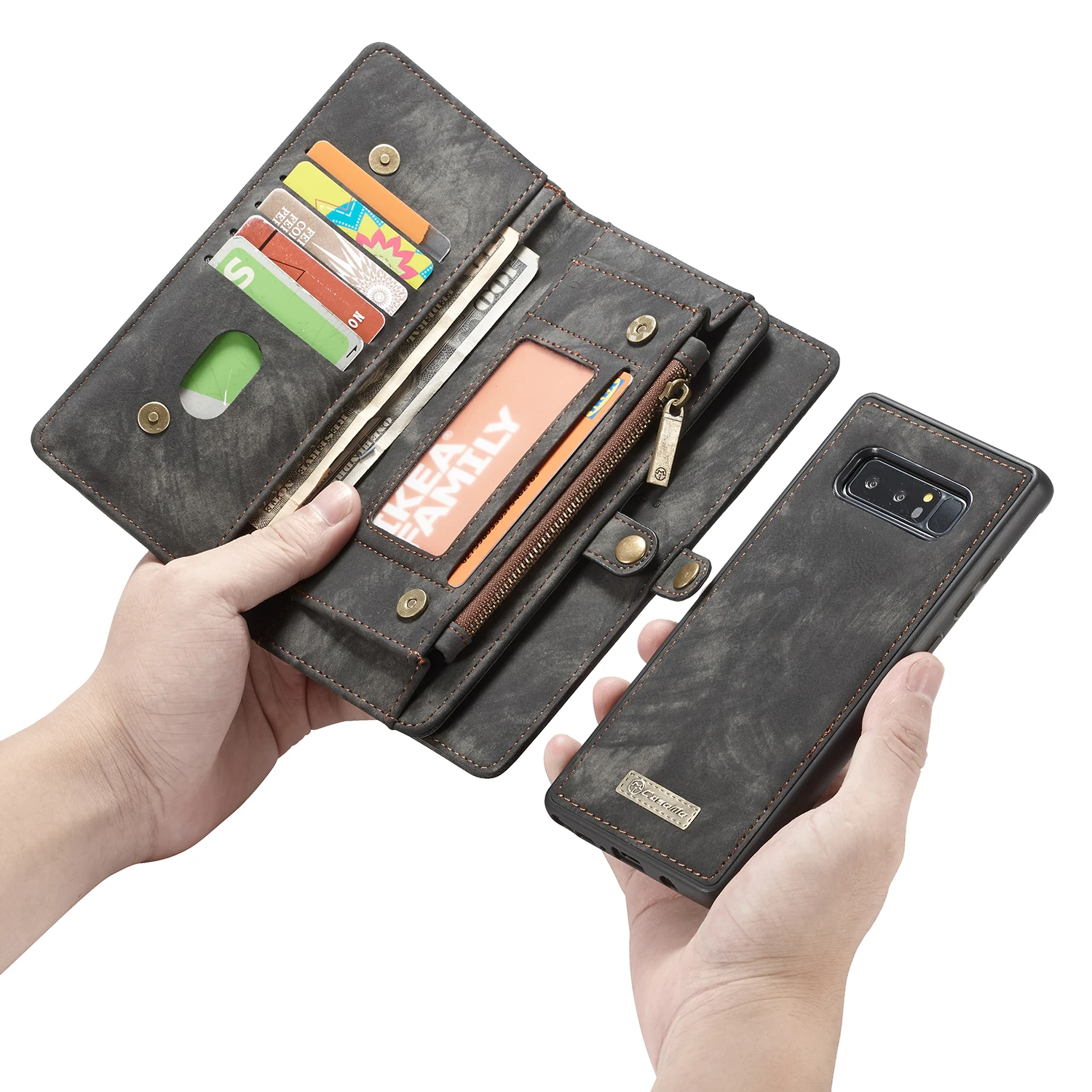 Многофункциональный складной кошелек 2 в 1, кожаный чехол для карт samsung Galaxy Note8, откидная сумка для смартфонов, чехол для samsung Note8
