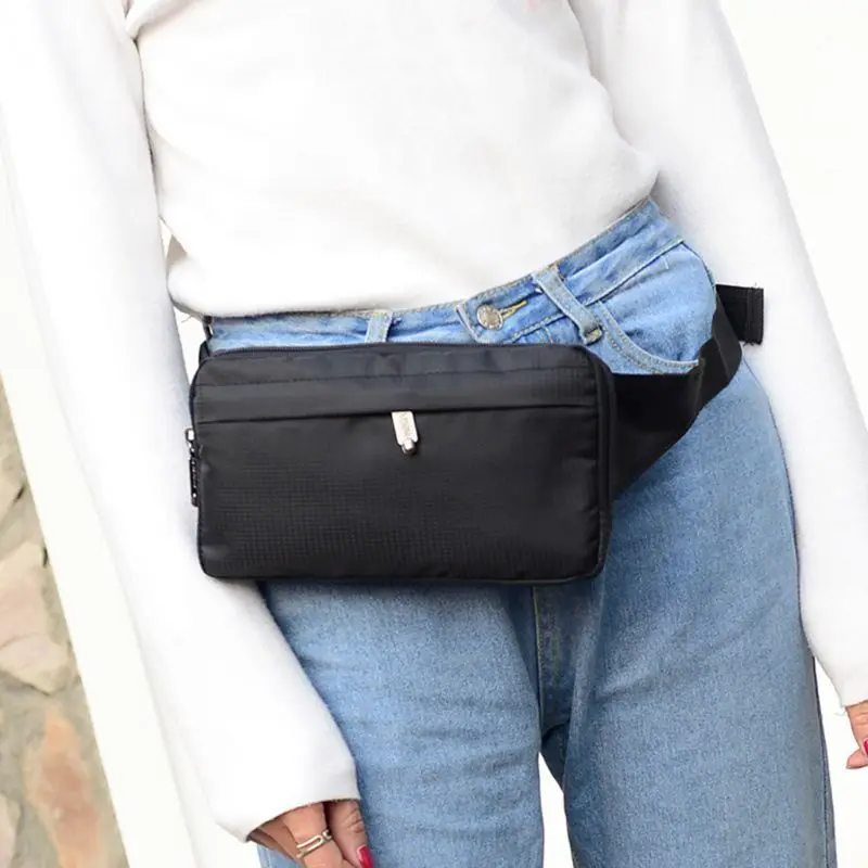 

Fashion New Men Nylon Belt Bum Waist Phone Pouch Fanny Pack Male Multifunction Casual Crossbody Shoulder Sport Zip Chest Bag