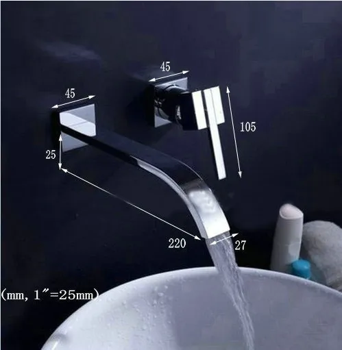 BECOLA настенный водопроводный кран для умывальника комплект из 2 предметов смыва