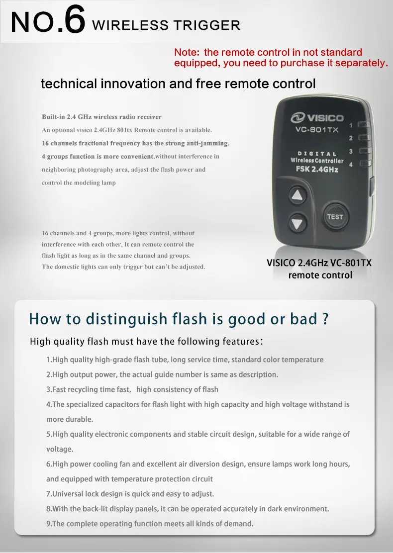 Visico Studio Flash VC 400W HH стробоскопический светильник высокоскоростной с пультом дистанционного управления VC-801TX для крепления bowens отражатель фон реклама/школьная фотография