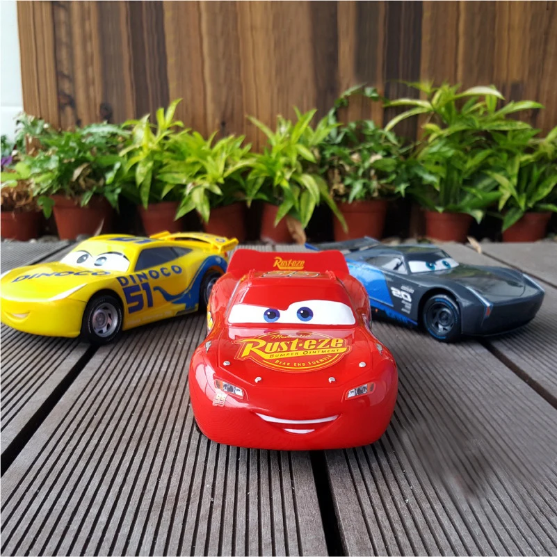 Disney Pixar Cars 3 22 см молния McQueen Джексон шторм Круз Рамирез откатная пластмассовая коллекционная машинка рождественские подарки для детей