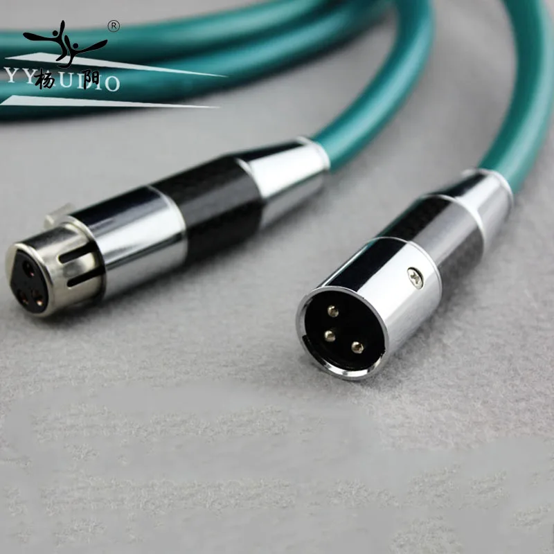 YYAUDIO 1 пара ортофон Hifi XLR кабель чистый OCC аудио с высококачественным углеродным