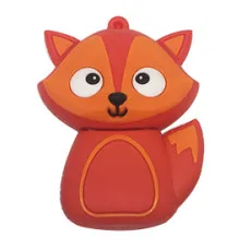 Новинка, usb флеш-накопитель, мультяшный флеш-накопитель, креативный, милый, лиса/сова/пчела, флешка, 4 ГБ, 8 ГБ, 16 ГБ, 32 ГБ, животные, пингвин, usb карта памяти, подарок - Цвет: fox