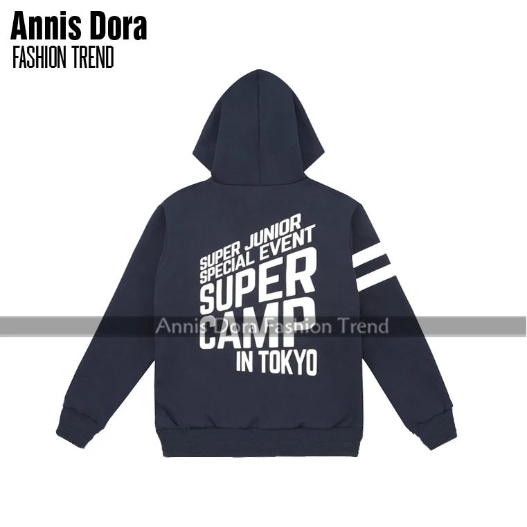 Толстовка на молнии с надписью SUPER JUNIOR SJ CAMP специальное событие в Токио концерт