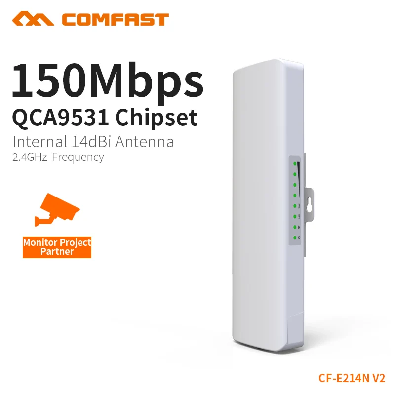 COMFAST cf-e214n-v2 высокой мощности 14dbi антенны Открытый Wi-Fi приемник Длинные Диапазон