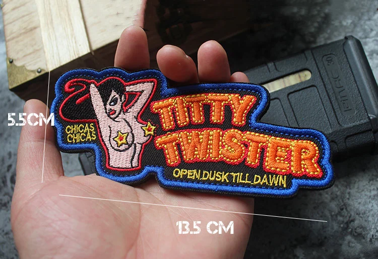 Большой Titty Twister вышивка волшебный военный боевой патч 3D тактическая аппликация эмблем боевые значки на одежду рюкзак