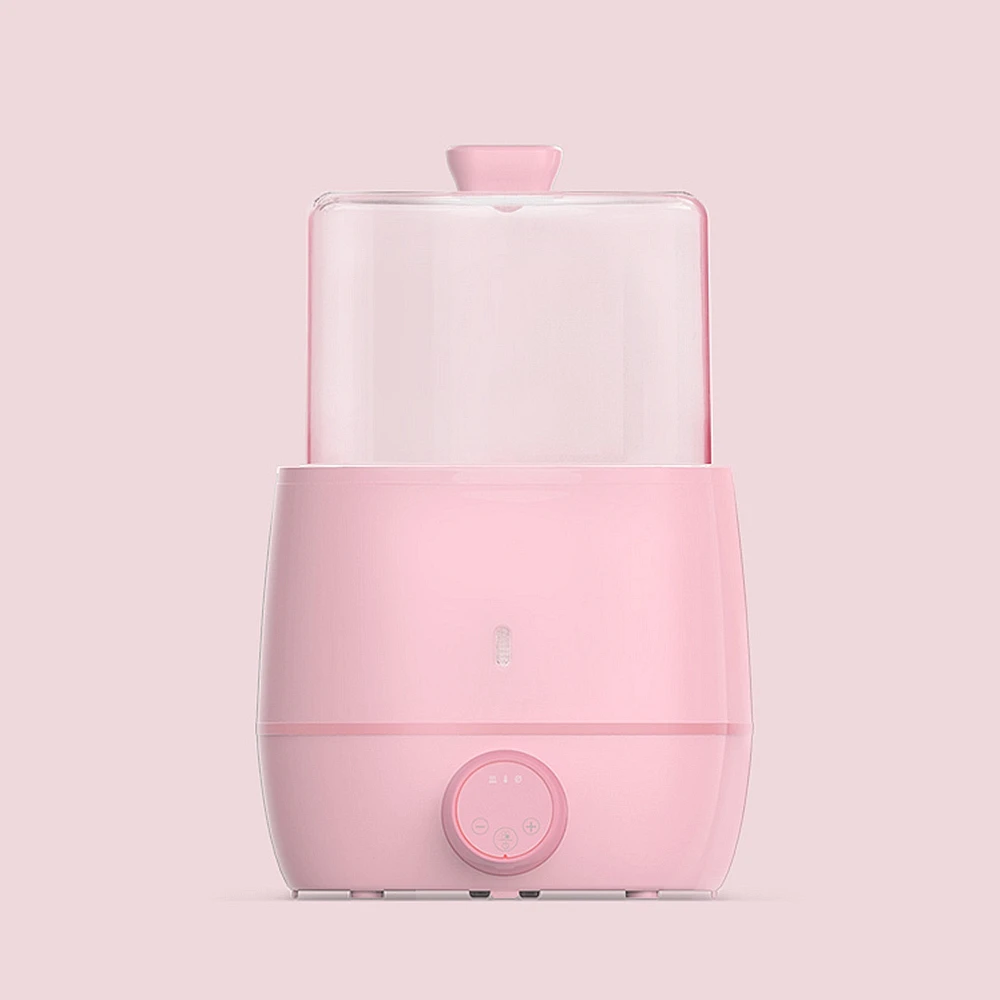Розовый Xiaomi Kola Mama Подогреватель детских бутылочек для молока многофункциональная машина для подогрева молока две бутылки для молока стерилизатор термостат дезинфекция - Цвет: Розовый