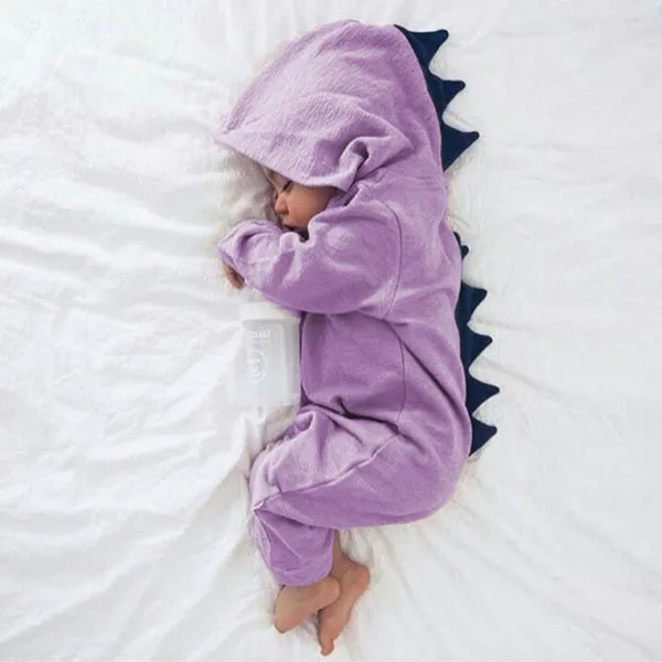 

Kids Baby Boys Girls Warm dinosaur Infant Romper Jumpsuit Baby Clothing Hooded Overalls Warm Newborn Baby Onesie