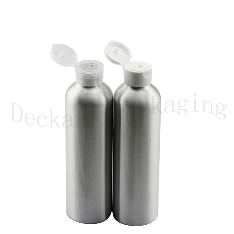 

20pcs 250ml Empty travel aluminum Liquid Lotion Makeup Bottles with Flip Cap Lid Shower Gel shampoo Liquid soap Cosmetics