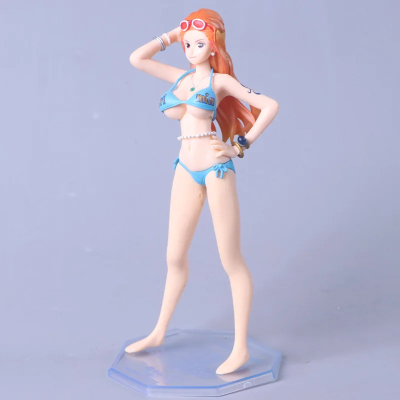 21 см цельная игрушка Nami ПВХ Аниме Фигурка купальник Модель Фигурки кукла