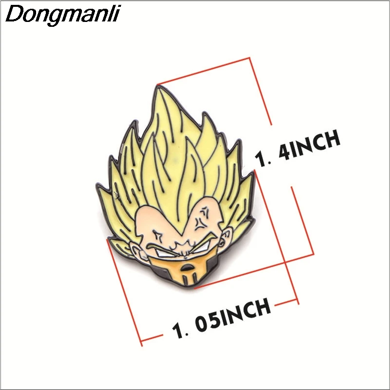 P2544 Dongmanli аниме Dragon Ball Z Saiyan металлические эмалированные значки на булавке аксессуары, броши вентиляторы коллекция подарки