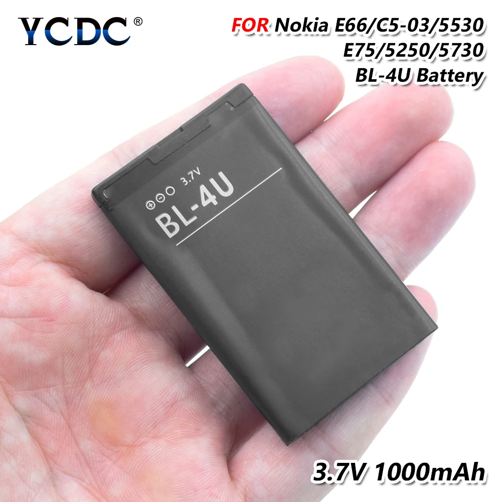 1000 мА/ч, BL-4U BL4U Батарея для Nokia Asha 210 300 305 306 308 309 311 501 503 Замена литий-ионный Батарея