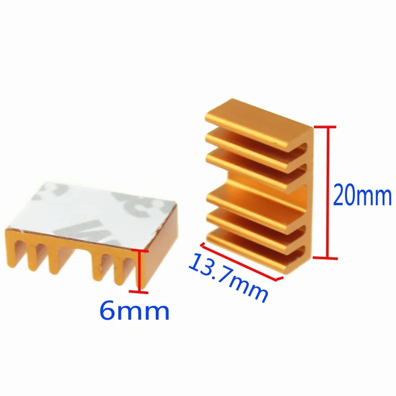 50 шт./лот радиатор экструдированный охлаждающий охладитель теплоотвод ОЗУ для