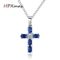 hpxmas bible jesus church alloy crystal cross pendant latin cross charm necklace for women mens jewelry b62