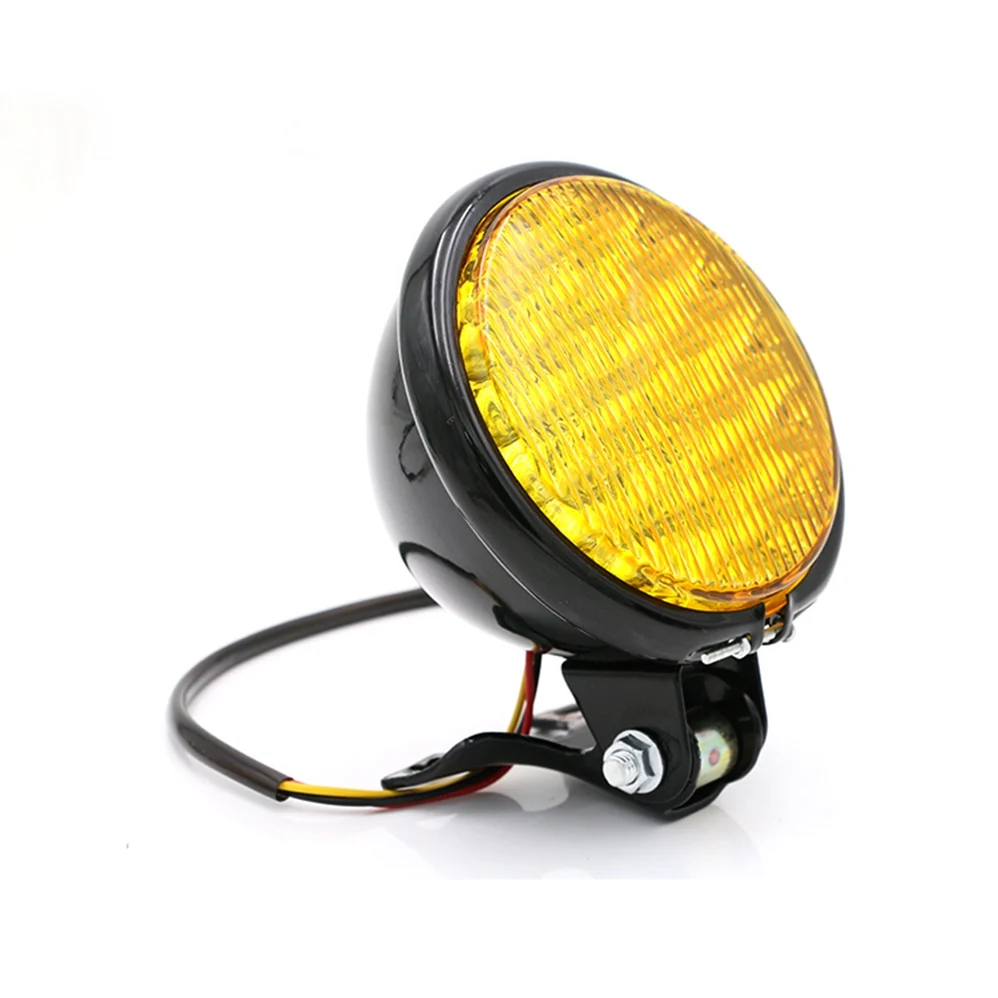 5 &quotмотоциклетная фара черная металлическая Ретро галогенная передняя 12В