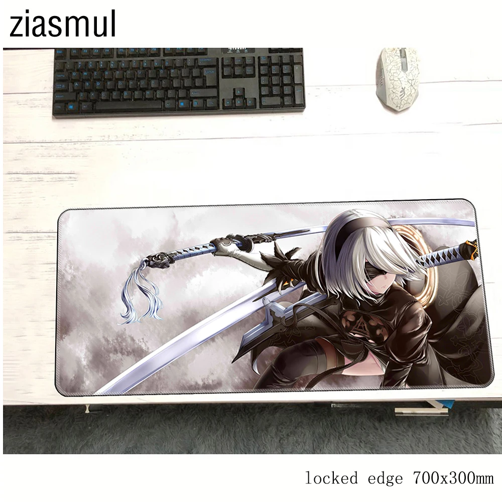 NieR Automata padmouse 700x300 мм коврик для мыши notbook компьютерный коврик для мыши с блокировкой края игровой коврик для мыши геймер для ноутбука коврики для мыши