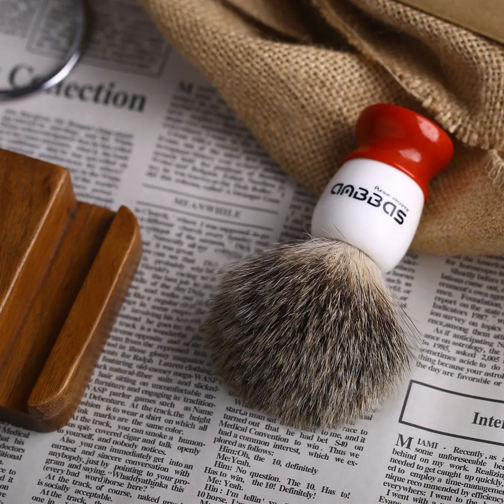 Набор кистей для бритья Anbbas барсук щётка из нержавеющей стали мыла и ручного |