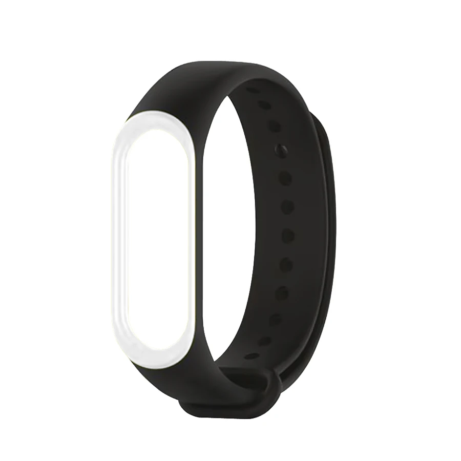 Ремешок для Xiaomi Mi Band 3 4 сменный силиконовый ремень двух цветов Аксессуары