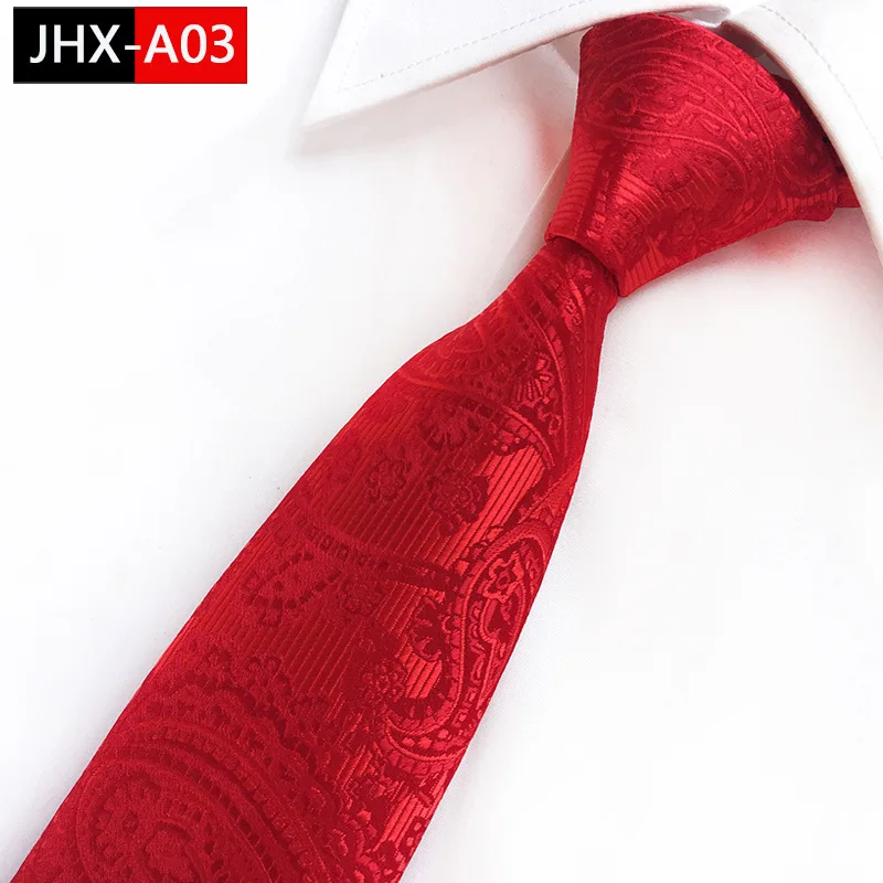 JHX-A03 Мужской галстук, шелковые галстуки с узором «гусиная лапка», Классический розовый жаккардовый галстук, костюм, Свадебные обручальные Галстуки - Цвет: JHX-A03