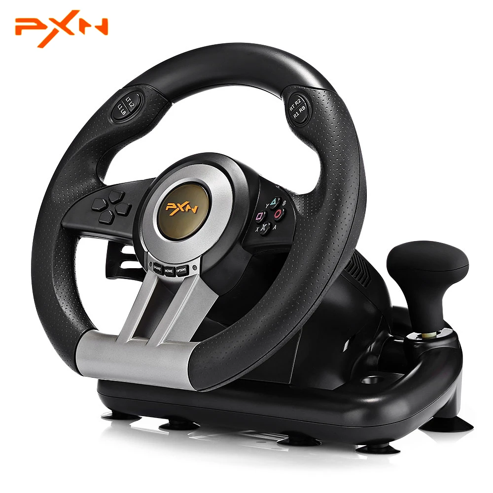 PXN V3II Racing Game Steering Wheel with Foldable Pedal Controller Joystick Compatible PC PS3 PS4 and Xbox One | Электроника