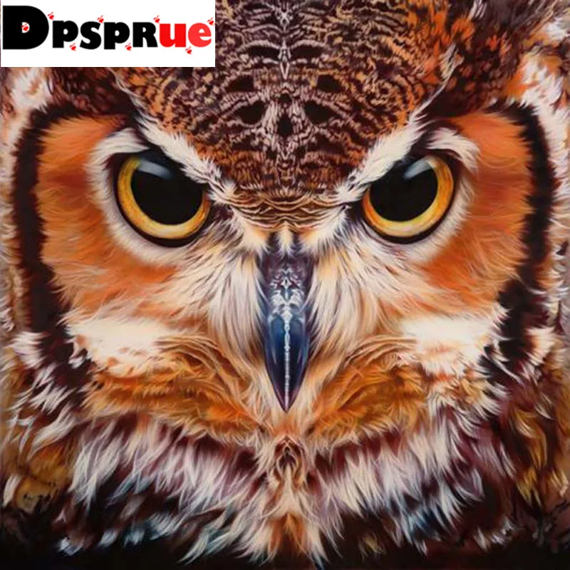 Dpsprue 5D DIY Алмазная картина полностью квадратная/круглая дрель &quotСова&quot вышивка