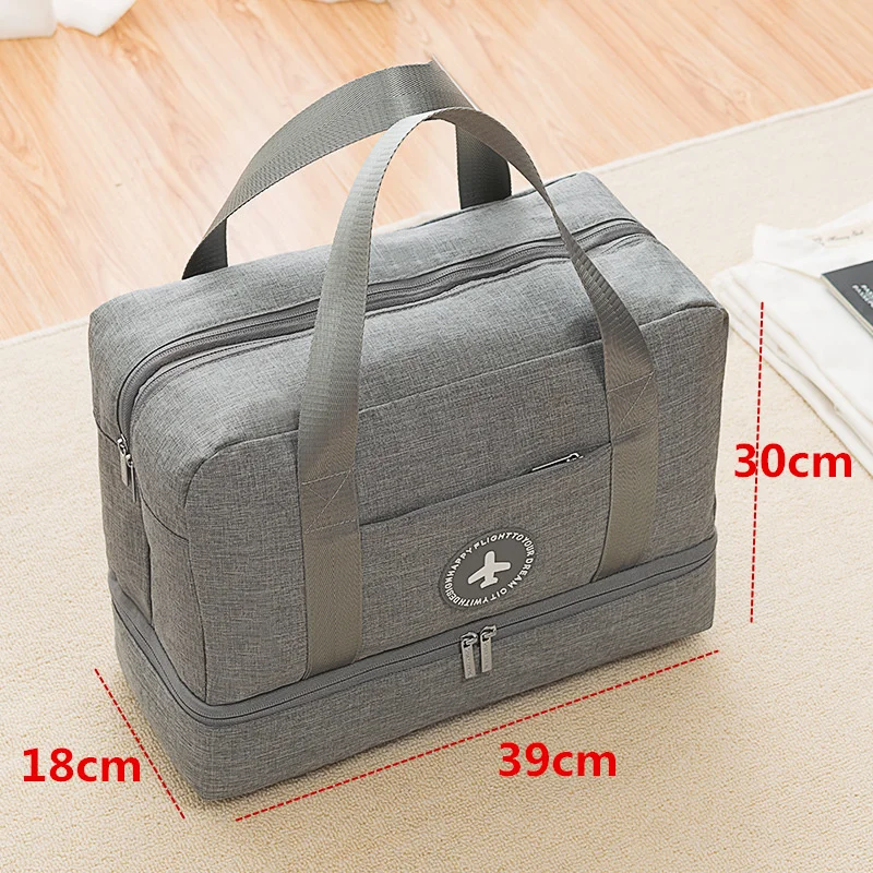 RUPUTIN Fashion Unisex Dry And Wet Separation Bag Large Capacity Travel Bags Waterproof Clothes Shoes Bag Handbag Beach Package