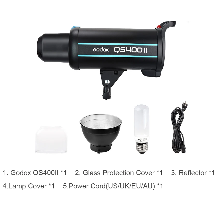 Godox QSII серия QS400II 400Ws стробоскопическая вспышка моделирующая лампа цветовая