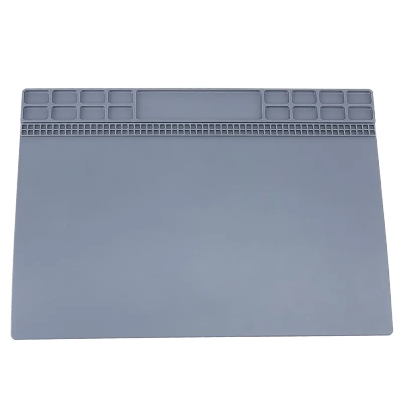 Gray 35x25 см термостойкий Коврик паяльный Силиконовый Тепловая пушка изоляция паяльной станции Pad Ремонт Инструменты Обслуживание коврик-платформа - Цвет: Gray