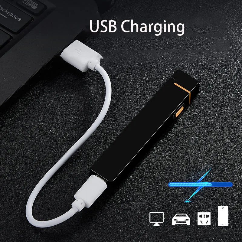 Портативная мини USB зарядка двойная дуговая электрическая зажигалка