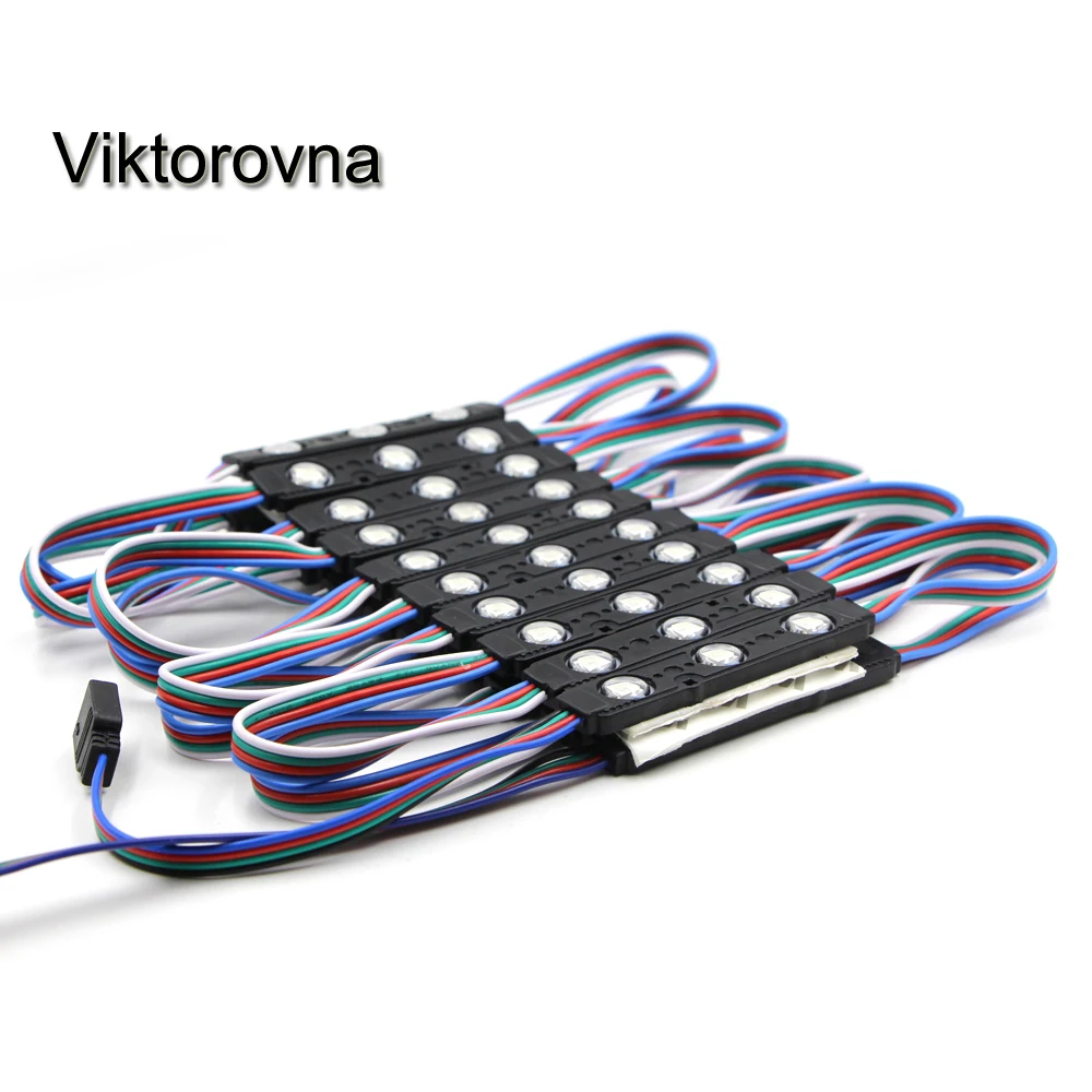 Светодиодный модуль SMD 5050 20 шт. 3 светодиода RGB 12 в пост. Тока декоративные лампы