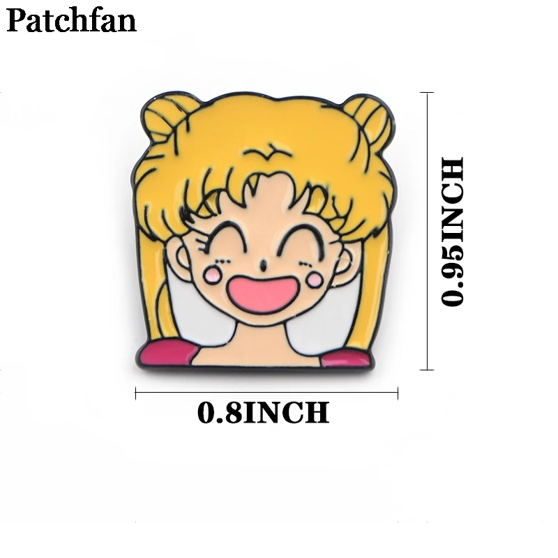 Patchfan Сейлор Мун мультфильм цинка значки в виде галстука рюкзак одежда броши для