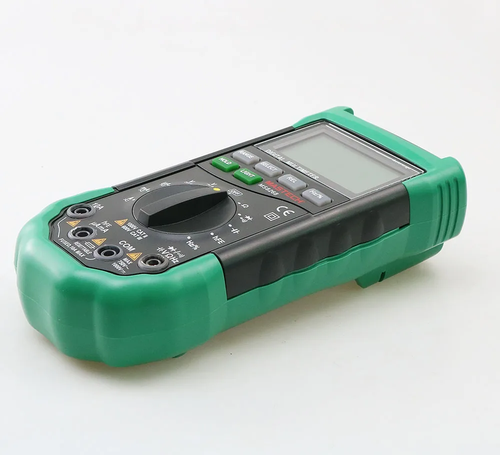 MASTECH MS8261 ЖК-дисплей подсветка цифровой мультиметры AC/DC Вольт Ампер hFE Емкость Сопротивление транзистора тестер метр