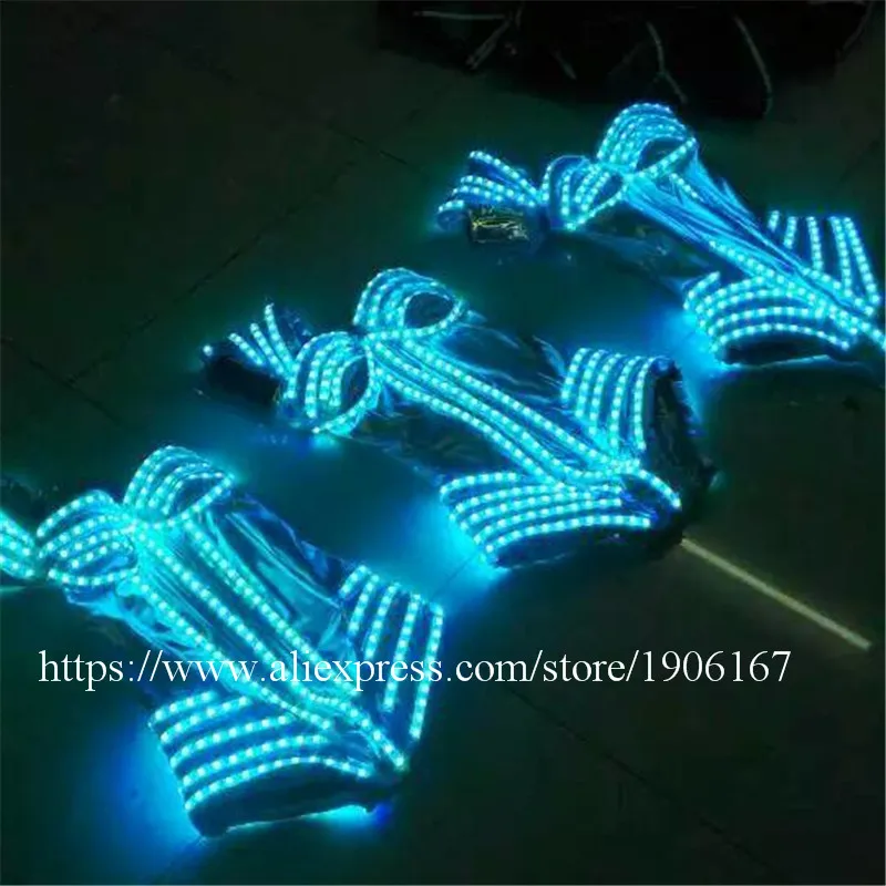 Лидер продаж вечернее платье с RGB светодиодами женский костюм одежда яркая