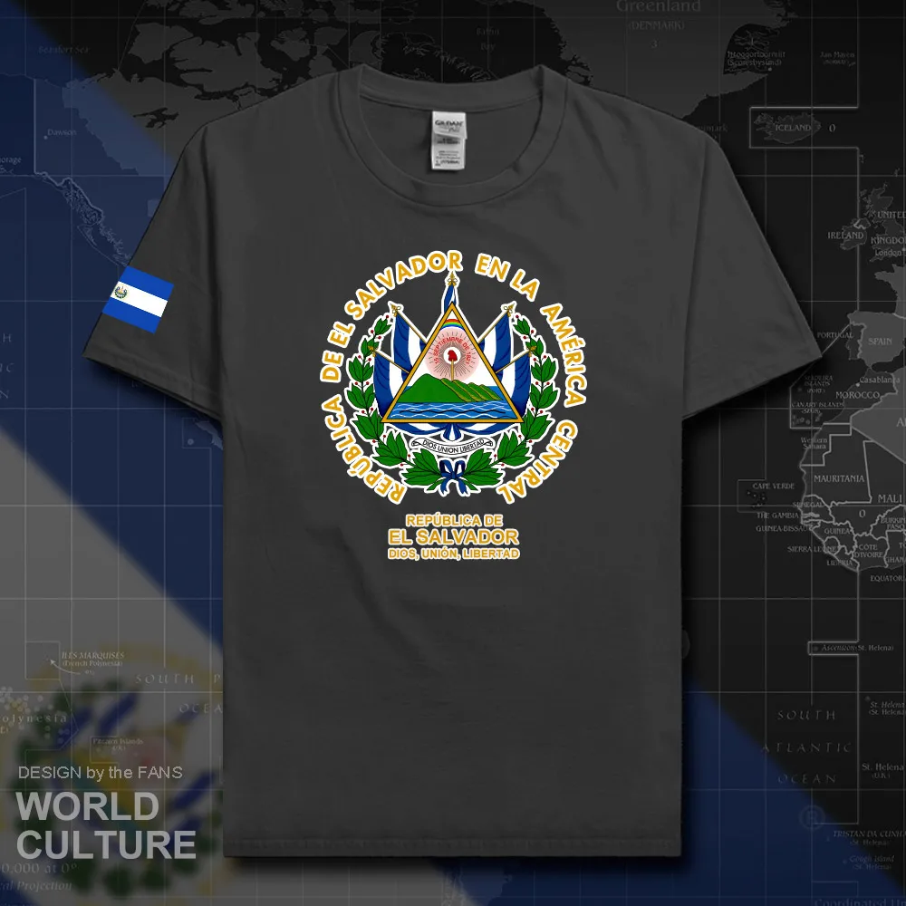 Футболка El Salvador Мужская модная футболка из 100% хлопка 2018|Мужские футболки| |