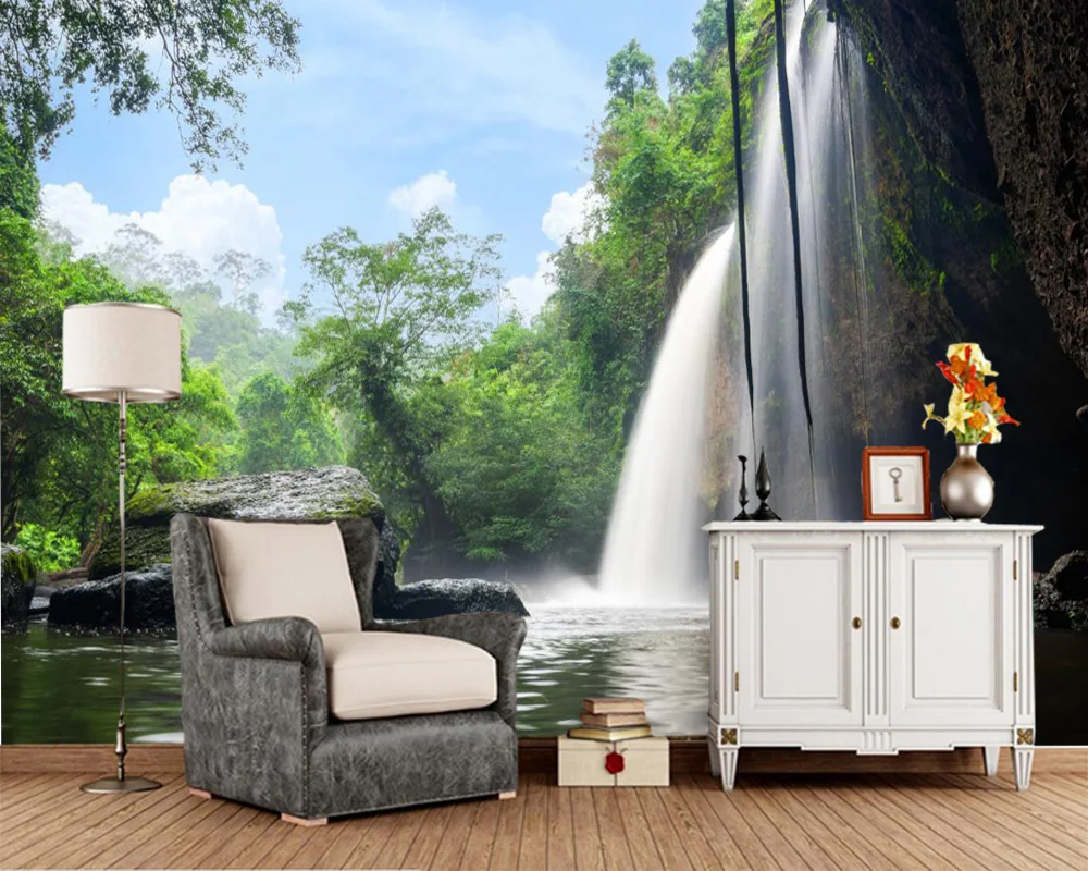 

papel de parede Park Waterfalls Stones National Park Crag Nature photo wallpaper ,living room TV sofa wall bedroom custom murals