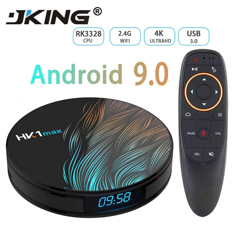 

Приставка Смарт-ТВ HK1 Max, Android 9,0, 4 + 64 ГБ, 1080p, 4K, Wi-Fi