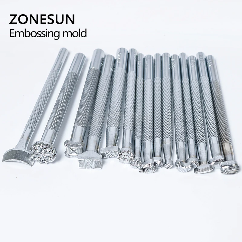 ZONESUN ручной работы DIY воловья кожа резная печать инструмент цветочный узор