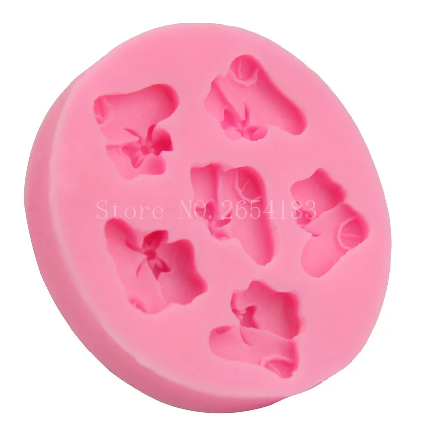 6 рождественских носков помадка силиконовый для торта форма мыла кекс желе