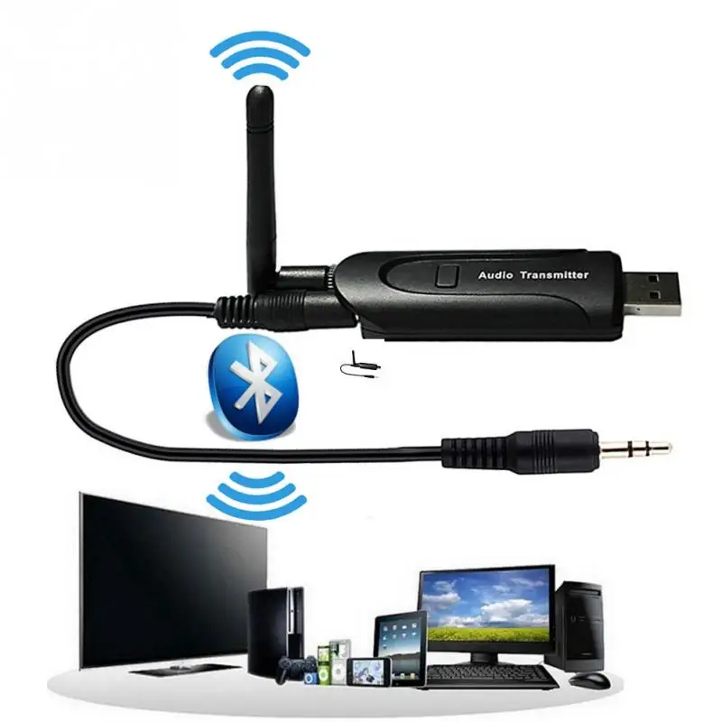 Мм USB 3 5 мм Aux беспроводной портативный мини черный Bluetooth Музыка Аудио передатчик