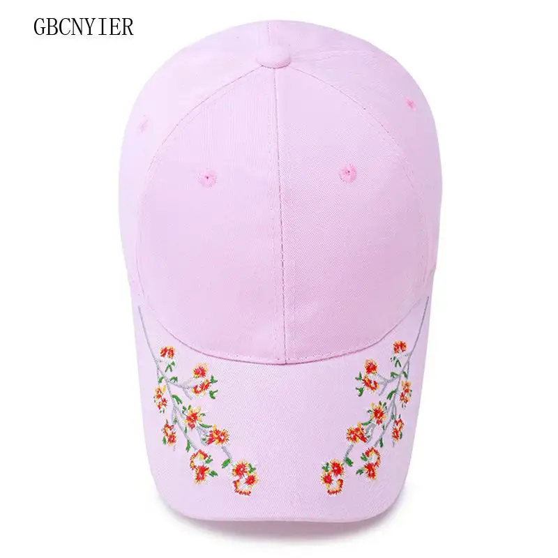 GBCNYIER Plum Embroidery Women Baseball Cap Outdoor Flower Female Sun Hat Fashion Leisure Lady Outdoor Stroll Visor