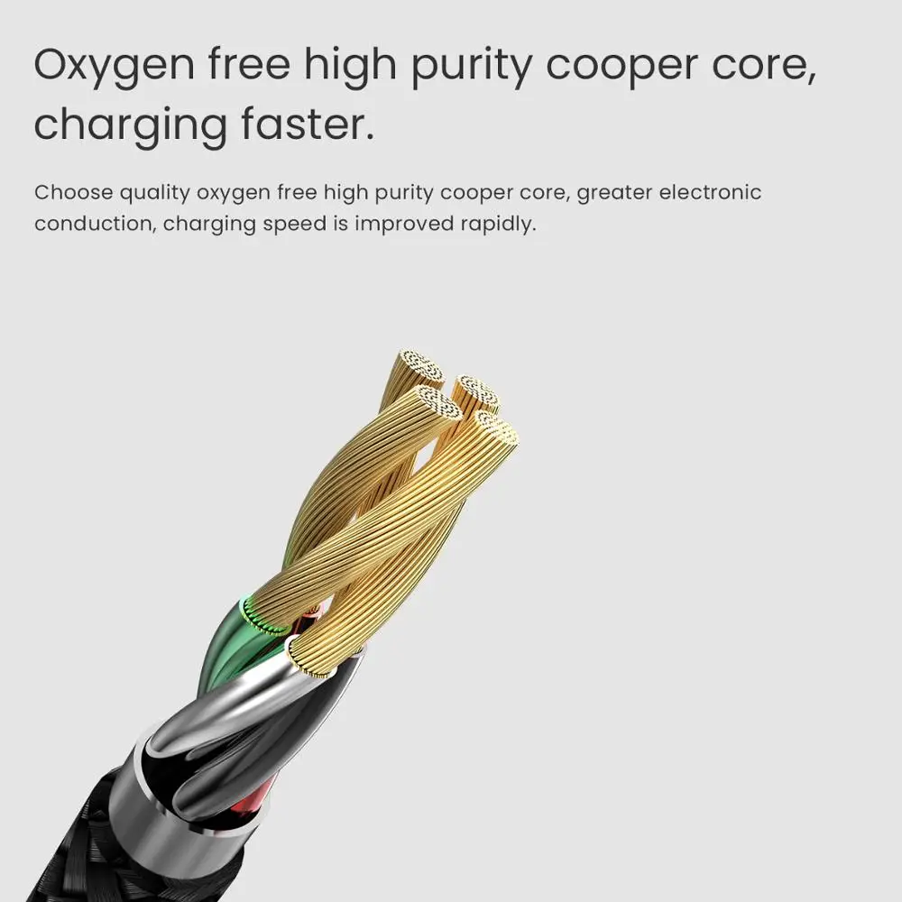 Wsken 3 м usb type C Быстрая зарядка c кабель для передачи данных зарядное устройство Android