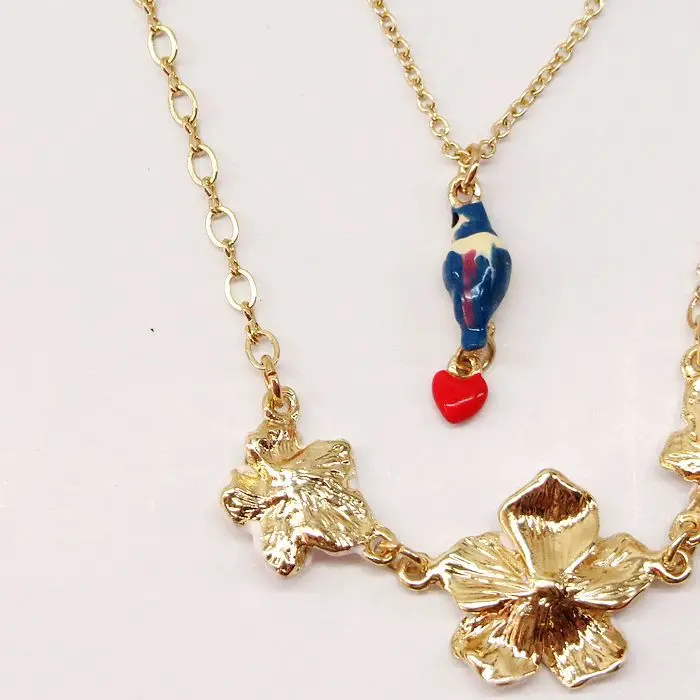 wholesale France Les Nereides Elegant Flowers Bird Necklace For Women 2015 Vintage Romantic Fashion Lady Party Jewelry | Украшения и