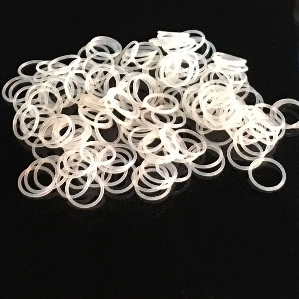 100 шт. белый силикон-хомут с круглым воротником для мальчиков и девочек высокое