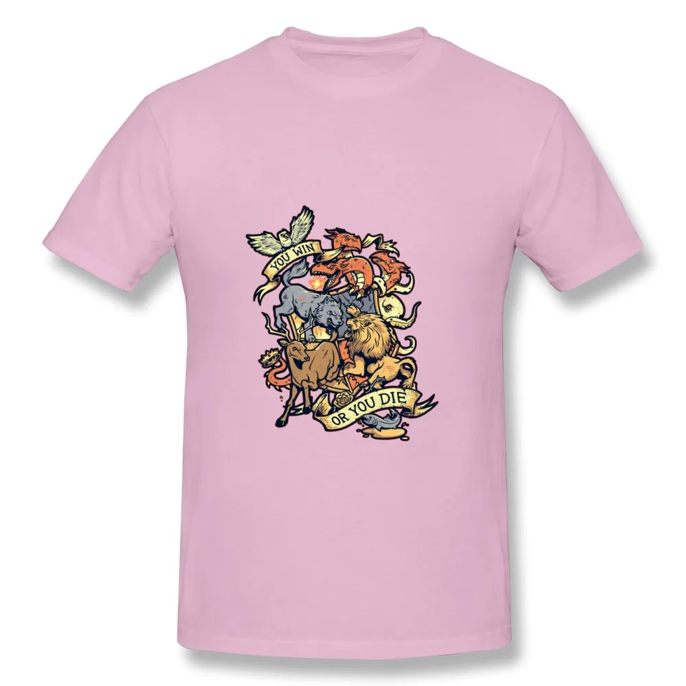 Cool Latest Lion Deer Animal Win or Die men t shirt Short Sleeve Classic Man's T Shirts | Мужская одежда